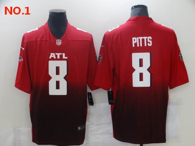 Men's Atlanta Falcons 8 Kyle Pitts Jesey NO.1;